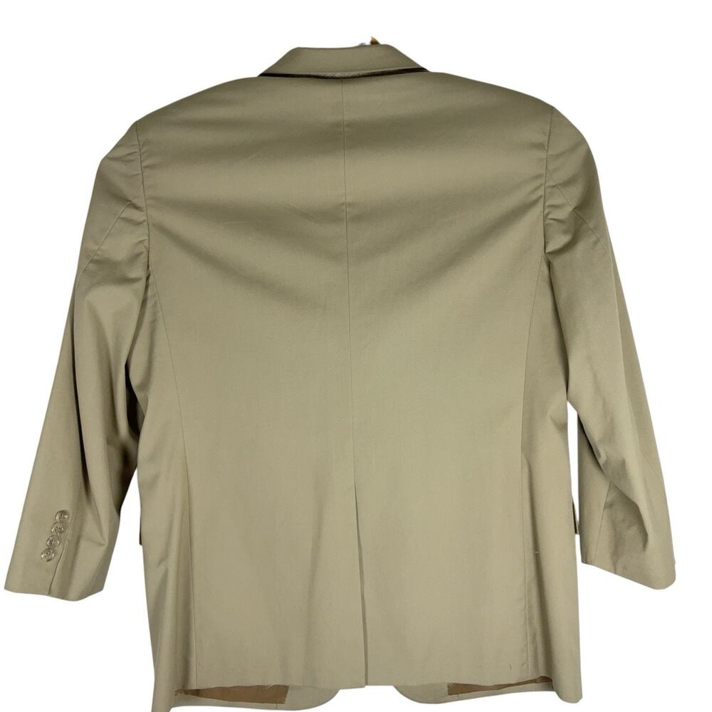 Brooks Brothers BrooksCool Poplin Blazer Men 43R Beige Sport Jacket Coat CoolMax - Picture 4 of 6